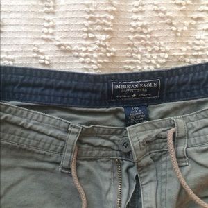 American Eagle Army/Olive Green Cargo Shorts